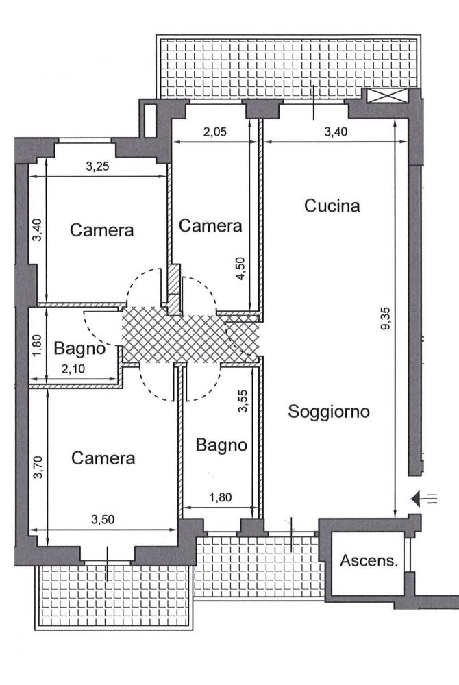 Appartamento quadrilocale in vendita a Civitanova Marche