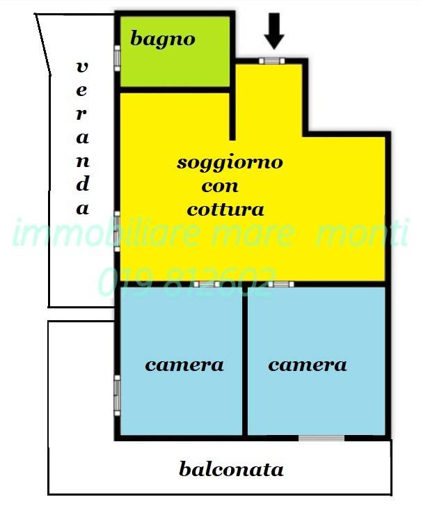 Appartamento trilocale in vendita a Savona